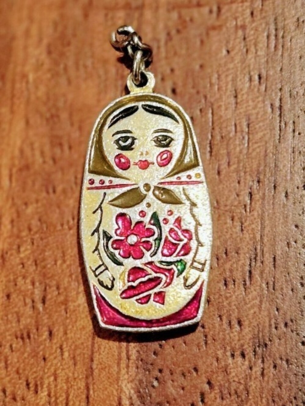 Vintage Russian Nesting Doll Pendant